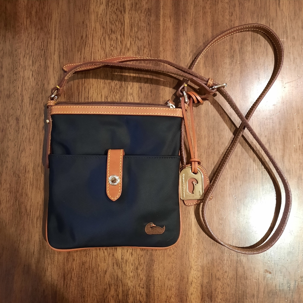 Dooney & Bourke Crossbody Black Pink Brown Leather